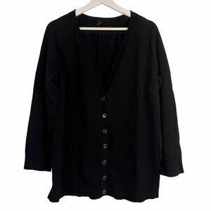 Talbots 1X Black V-Neck Cardigan
